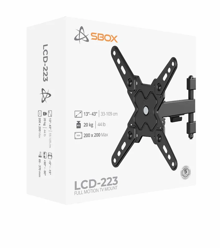 SBOX Full Motion Mount VESA 200/43