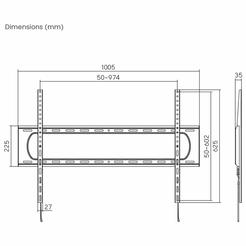 Flat Wall Mount VESA 900/120
