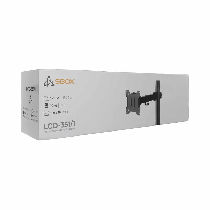 SBOX Monitor Desk Mount VESA 100/32