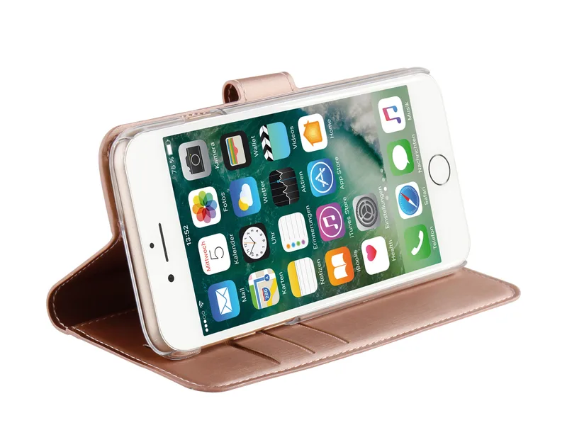 Vivanco Classic Wallet iPhone SE/8/7/6S Rose Gold - 2860841