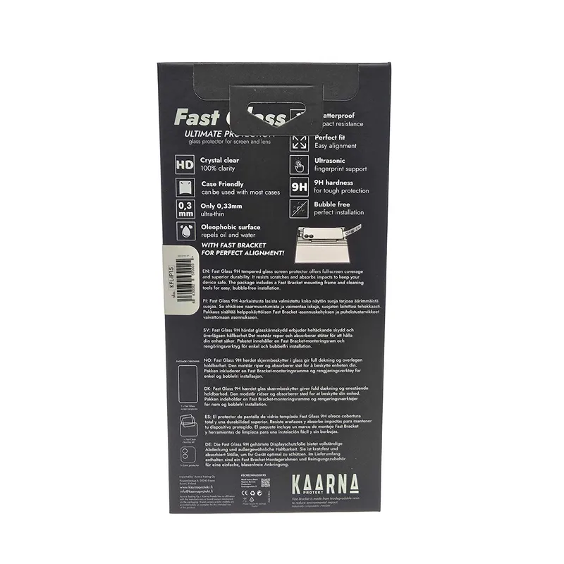 Kaarna 2in1 Full-Screen Glass + Lens protector Apple iPhone 15 - 8257002