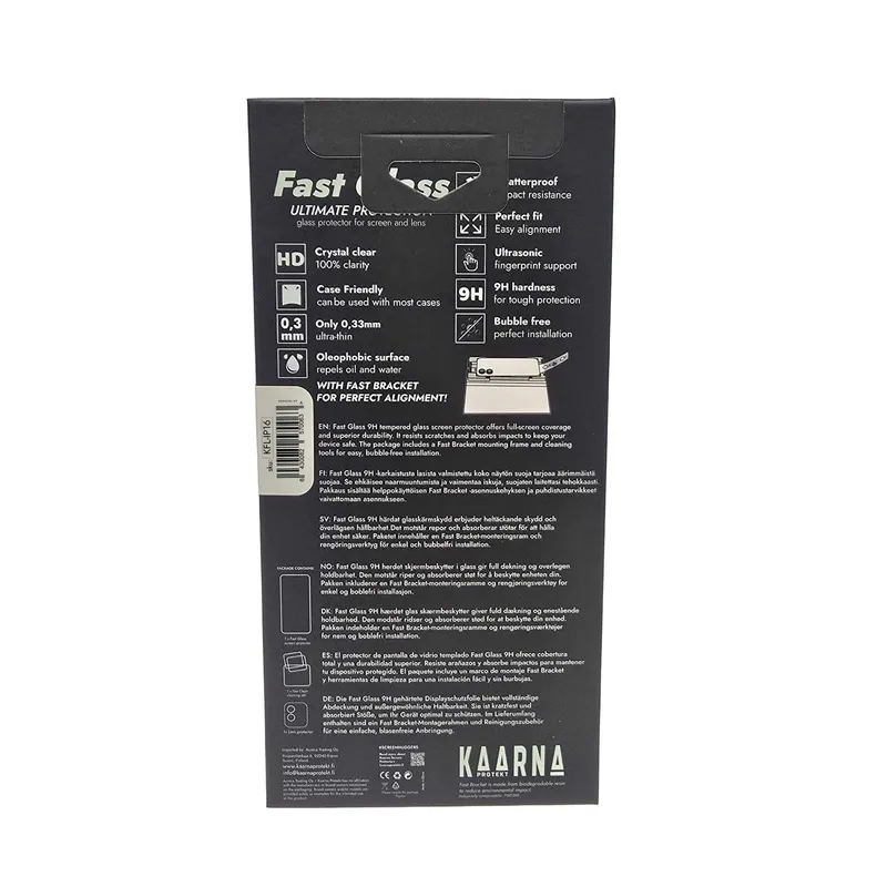 Kaarna 2in1 Full-Screen Glass + Lens protector Apple iPhone 16 - 8257006