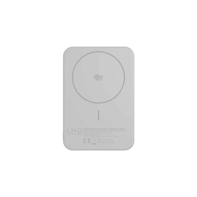 LINQ Magnetic Wireless QI2.2 Power Bank 25W/10.000mAh Silver - 7462339