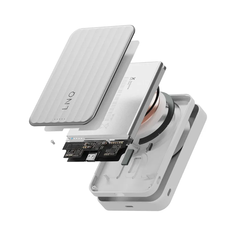 LINQ Magnetic Wireless QI2.2 Power Bank 25W/10.000mAh Silver - 7462339