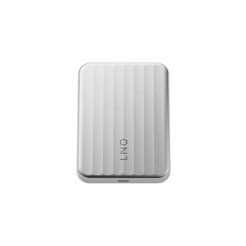 LINQ Magnetic Wireless QI2.2 Power Bank 25W/5.000mAh Silver - 7462338