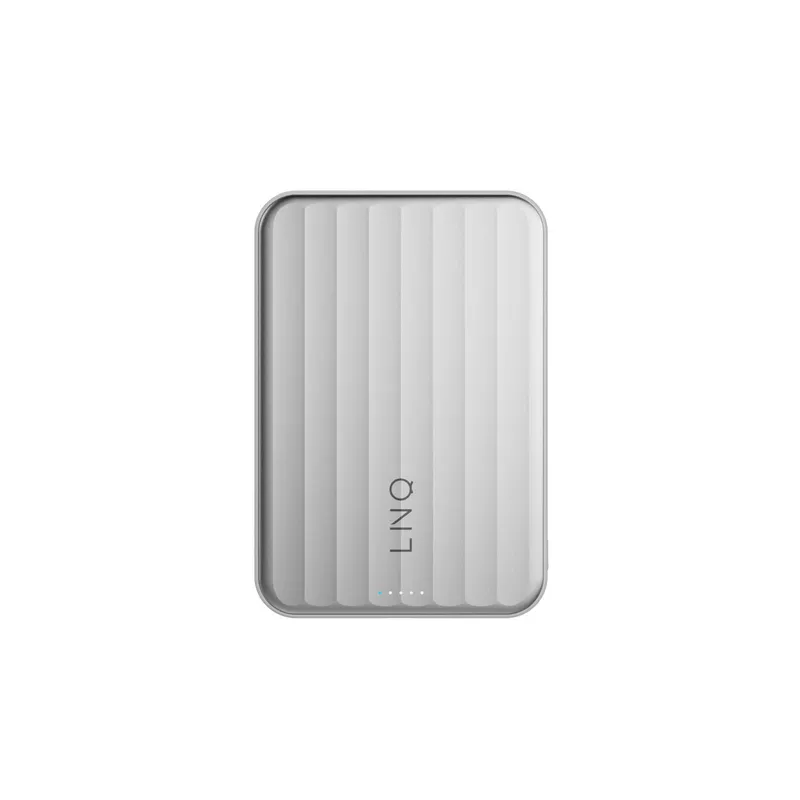 LINQ Magnetic Wireless QI2.2 Power Bank 25W/5.000mAh Silver - 7462338