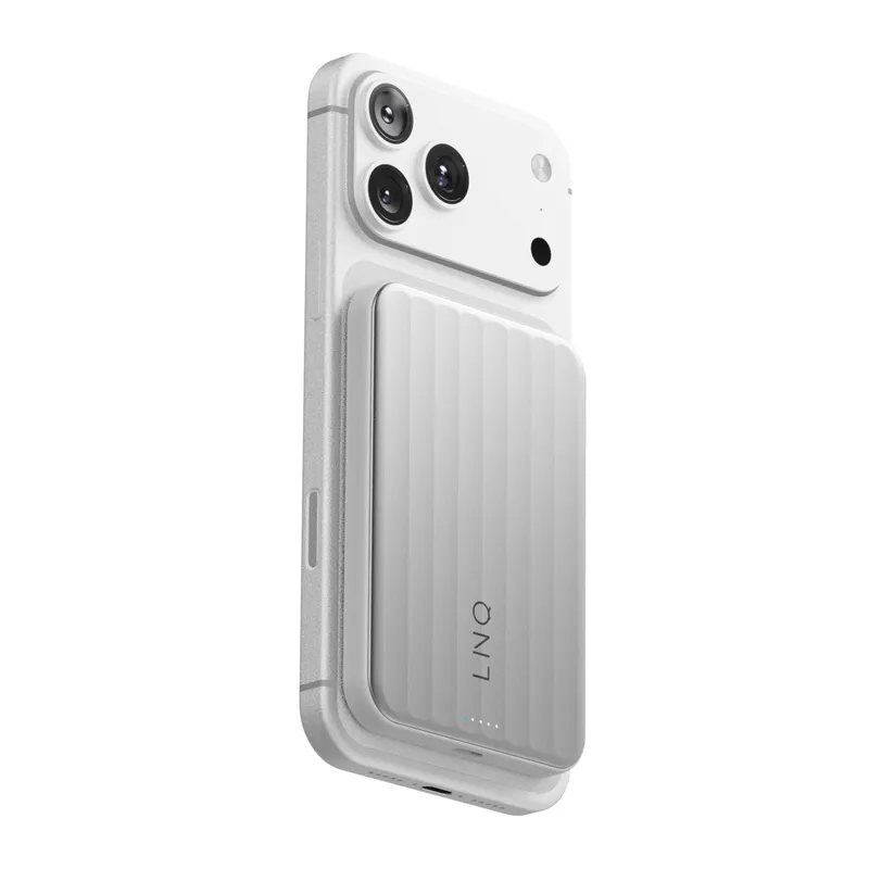 LINQ Magnetic Wireless QI2.2 Power Bank 25W/5.000mAh Silver - 7462338