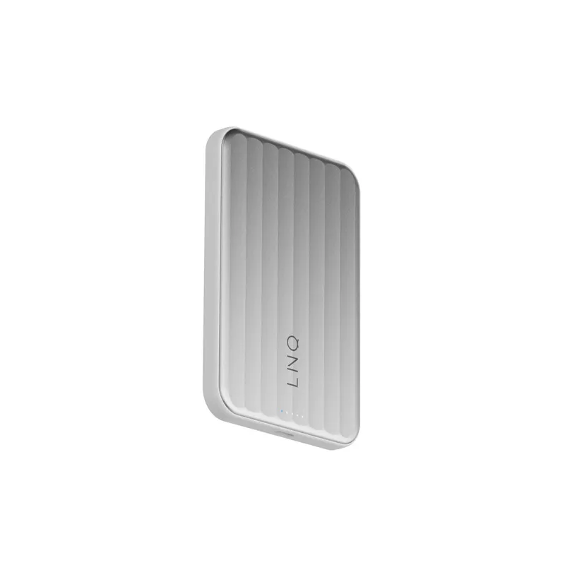 LINQ Magnetic Wireless QI2.2 Power Bank 25W/5.000mAh Silver - 7462338
