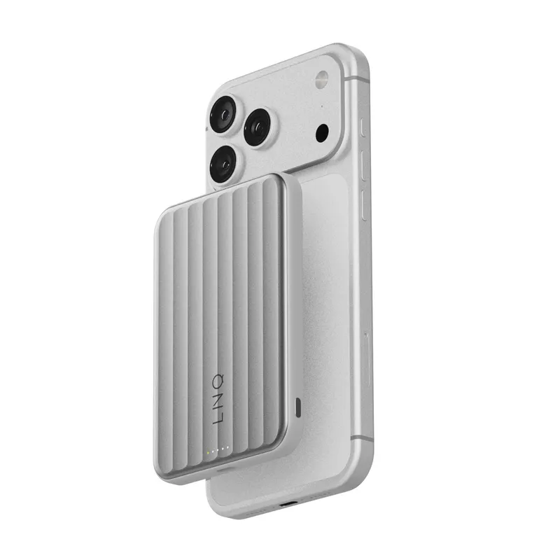 LINQ Magnetic Wireless QI2.2 Power Bank 25W/5.000mAh Silver - 7462338
