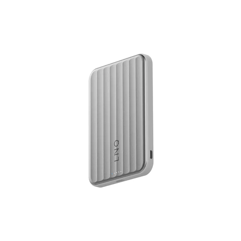LINQ Magnetic Wireless QI2.2 Power Bank 25W/5.000mAh Silver - 7462338