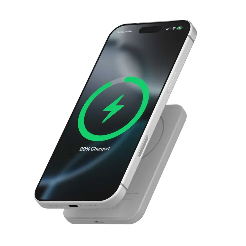LINQ Magnetic Wireless QI2.2 Power Bank 25W/5.000mAh Silver - 7462338