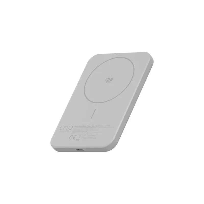 LINQ Magnetic Wireless QI2.2 Power Bank 25W/5.000mAh Silver - 7462338