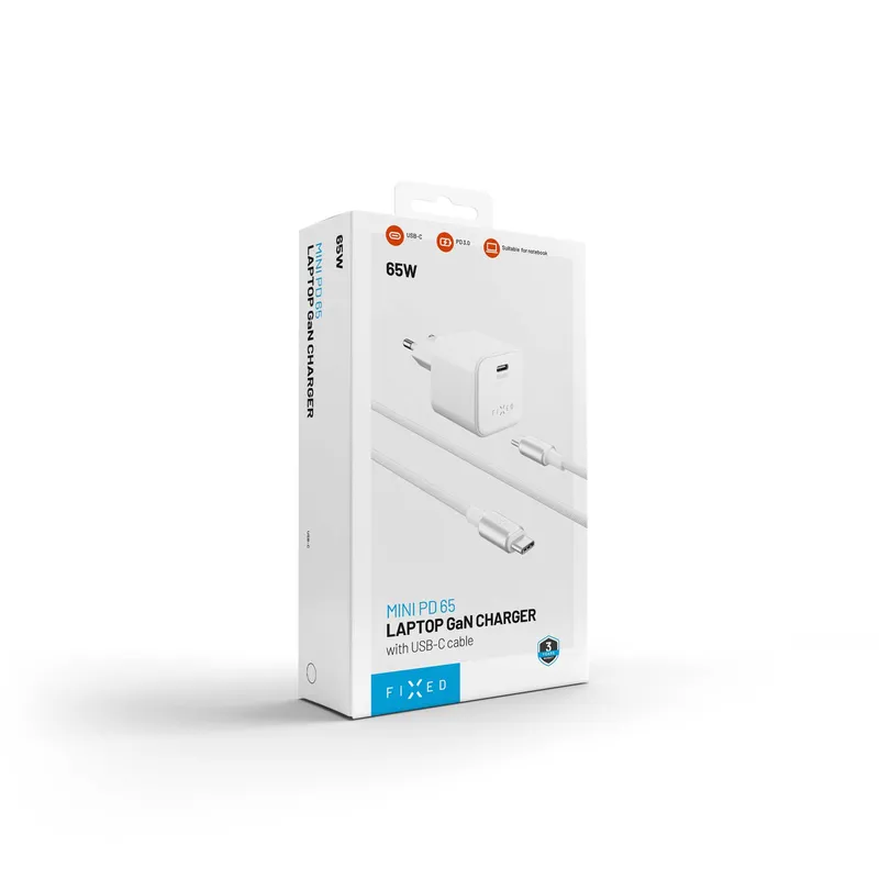 FIXED Mini GaN Wall Charger Set 65W 2m White - 8019454