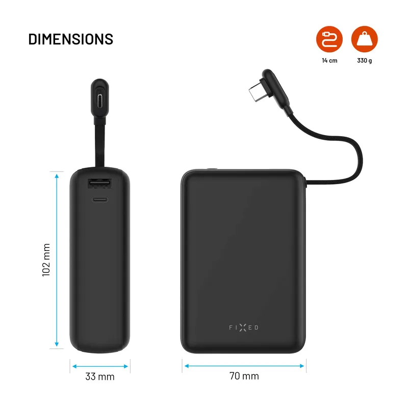 FIXED Zen20 Loop USB-C PD 40W 20.000mAh Power Bank Black - 8019280