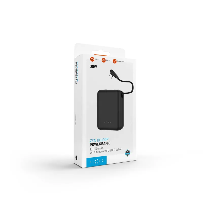 FIXED Zen10 Loop USB-C PD 30W 10.000mAh Power Bank Black - 8019279