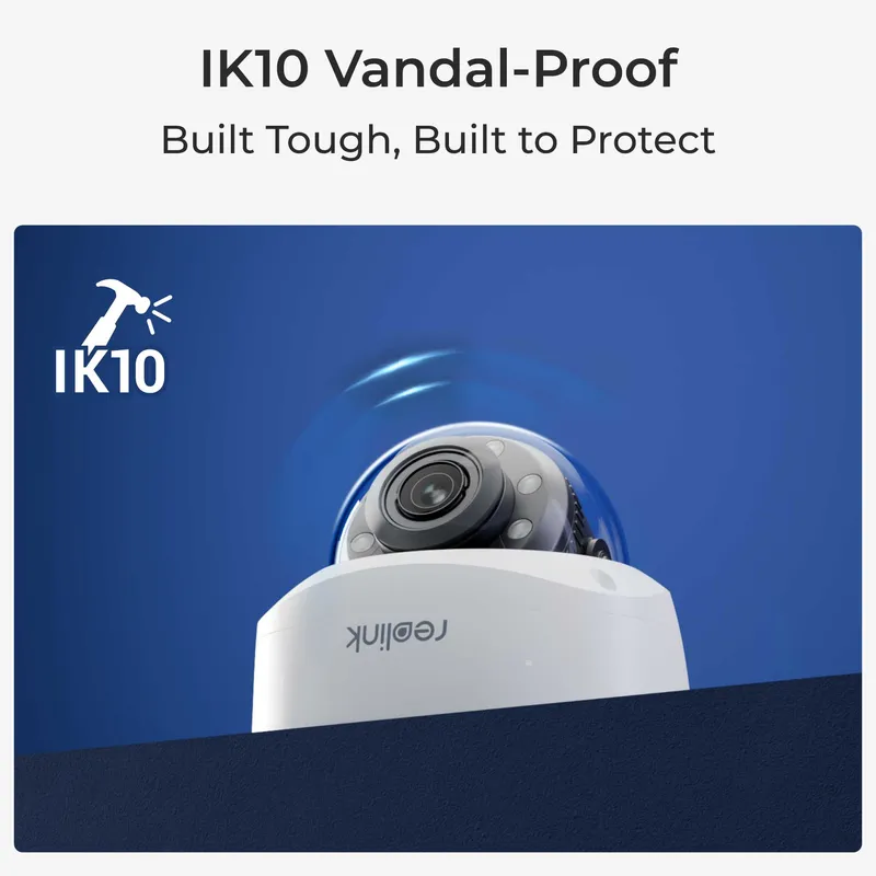 Reolink P437 4K Outdoor PoE IK10 Cam White - 5398341