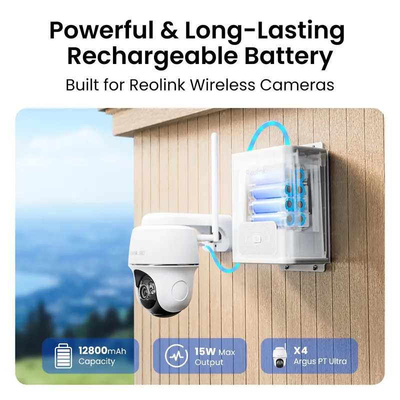Reolink Rechargeable 12.800mAh Battery IP67 White - 3022867