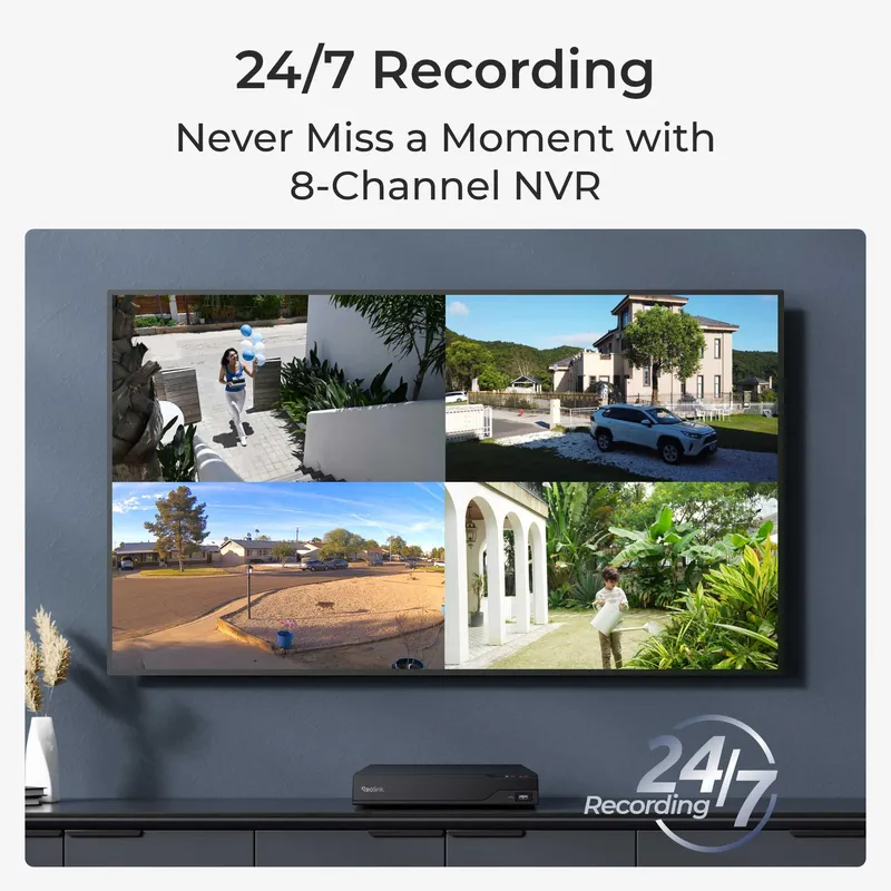 Reolink NVS8-12MD4 8-Channel PoE Cam System Black - 5398879