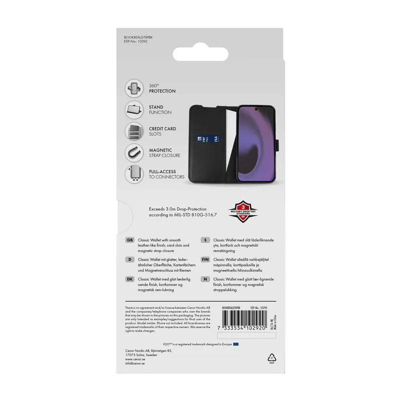 X2O Classic Wallet Realme GT 8 Pro Black - 3410292