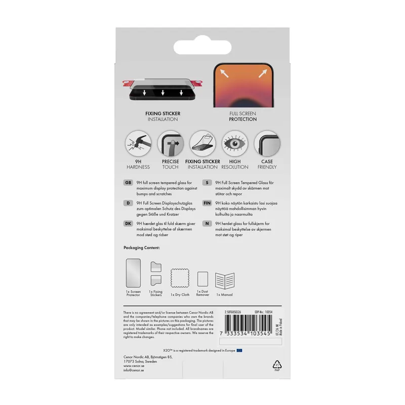 X2O Full Screen Protection Glass Samsung Galaxy S26 - 3410354