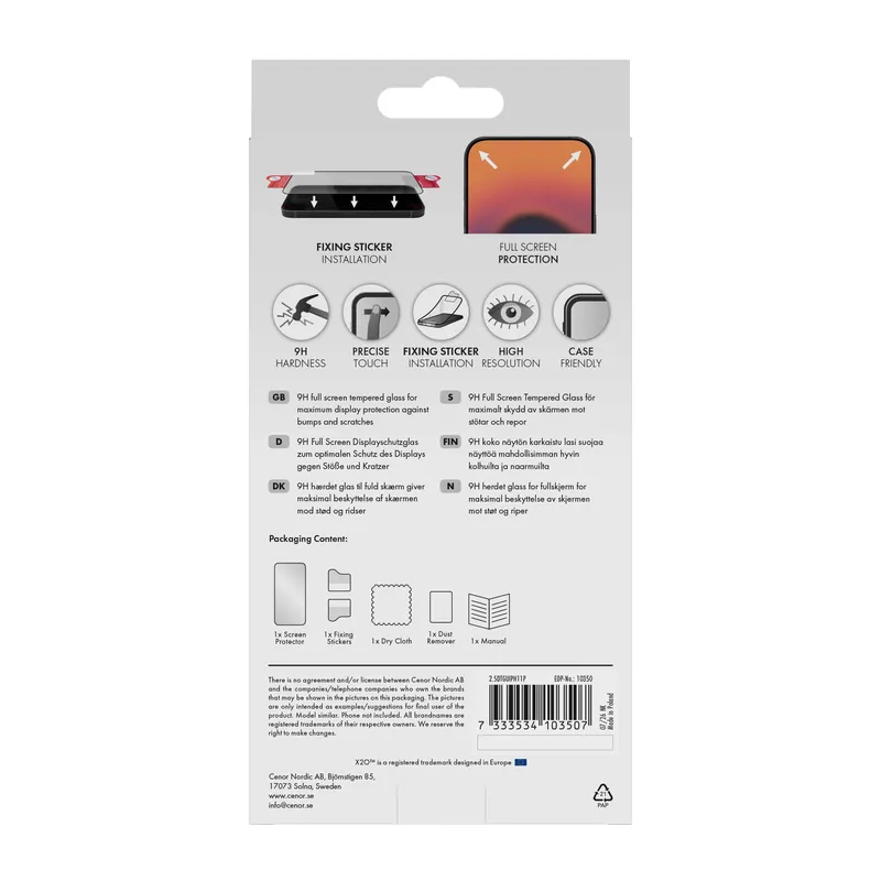 X2O Full Screen Protection Glass Apple iPhone 11 Pro/XS/X - 3410350