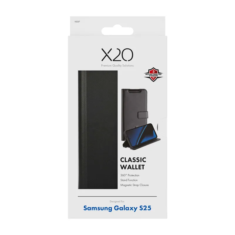 X2O Classic Wallet Samsung Galaxy S25 Black - 3410257