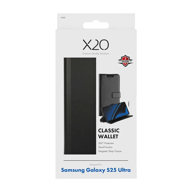 X2O Classic Wallet Samsung Galaxy S25 Ultra Black - 3410255
