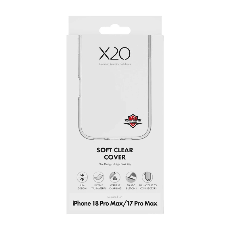 X2O Clear Soft Cover Apple iPhone 18 Pro Max/17 Pro Max Clear - 3410007
