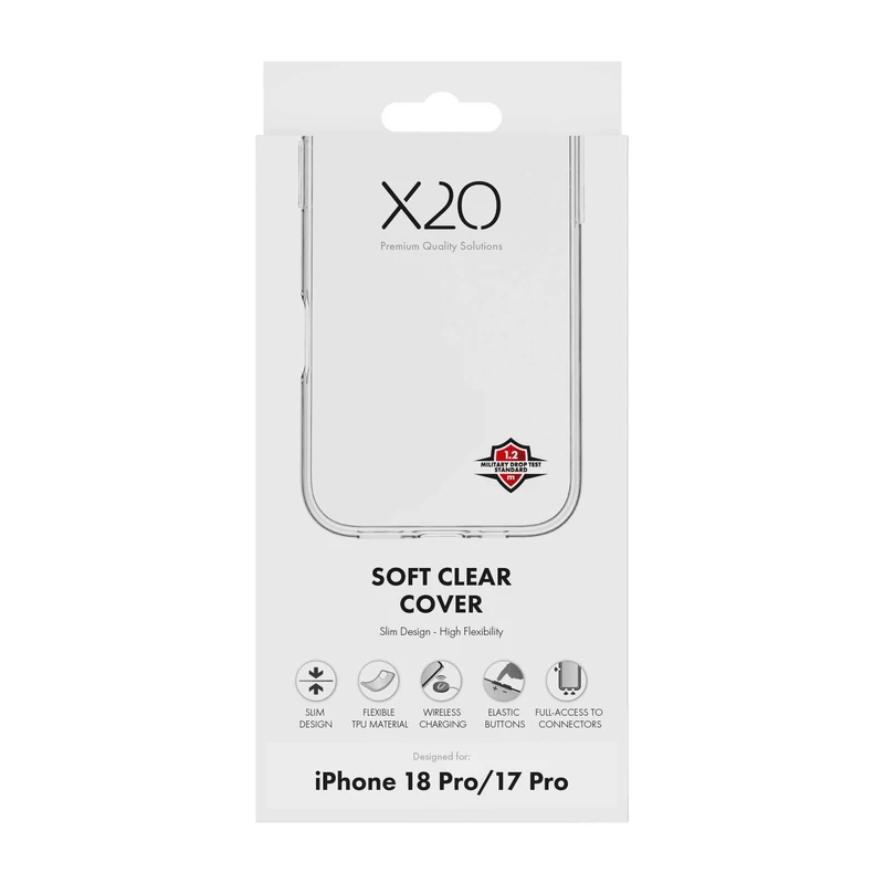 X2O Clear Soft Cover Apple iPhone 18 Pro/17 Pro Clear - 3410016