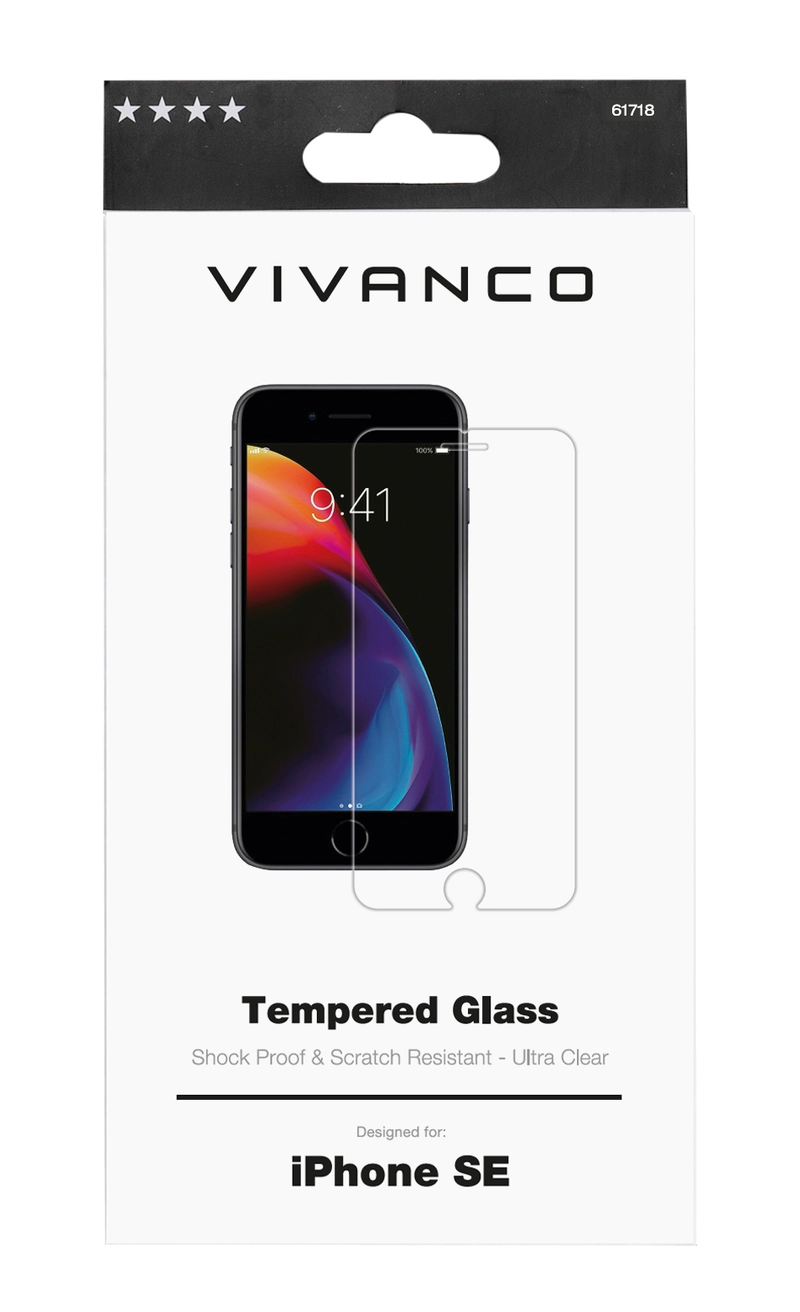 Vivanco Tempered Protection Glass iPhone SE 2020 - 2861718