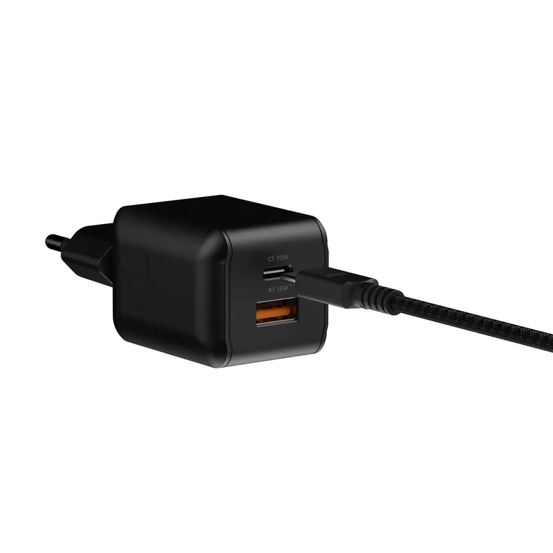 Xtorm 70W GaN3 NextGen Home Charger USB-C/C/A GRS Black - 9510375