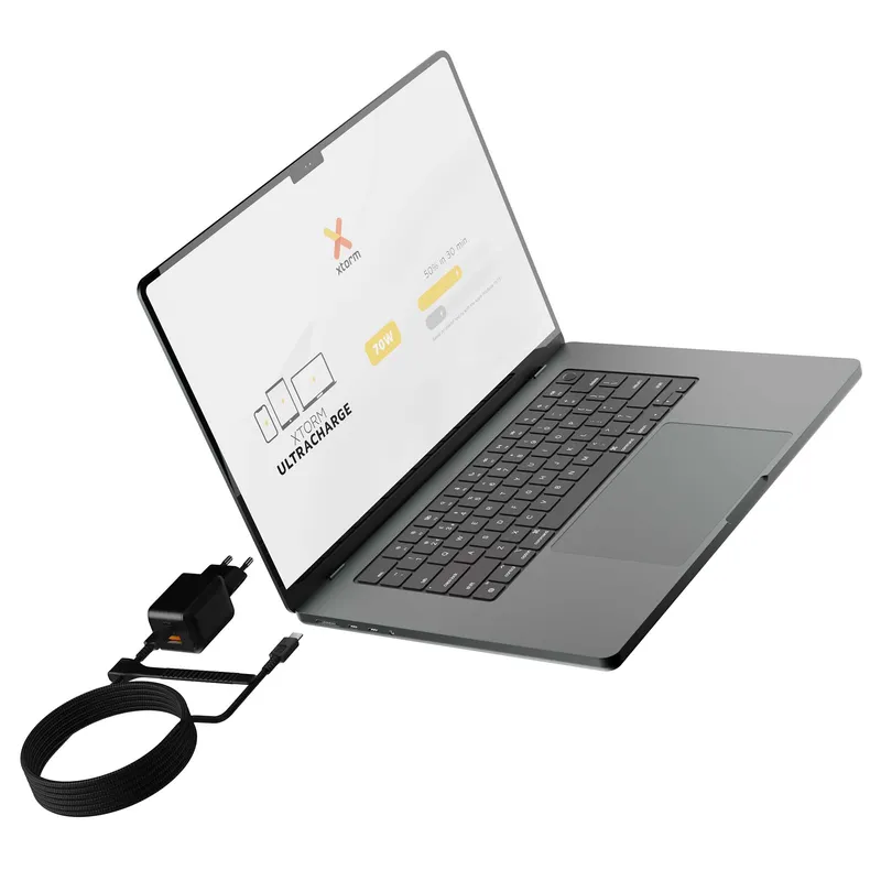 Xtorm 70W GaN3 NextGen Home Charger USB-C/C/A GRS Black - 9510375