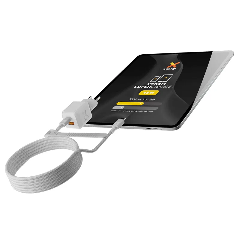 Xtorm 45W GaN3 NextGen Home Charger USB-C/A GRS White - 9510372