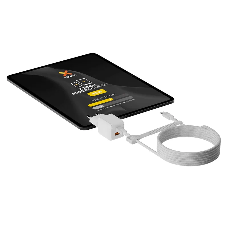 Xtorm 45W GaN3 NextGen Home Charger USB-C/A GRS White - 9510372