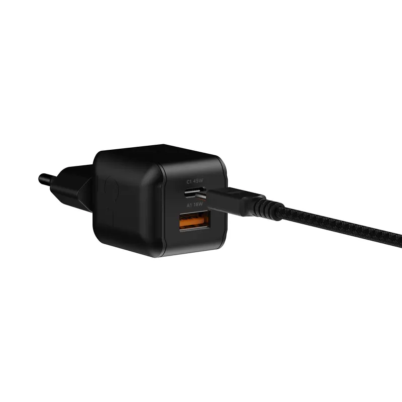 Xtorm 45W GaN3 NextGen Home Charger USB-C/A GRS Black - 9510373