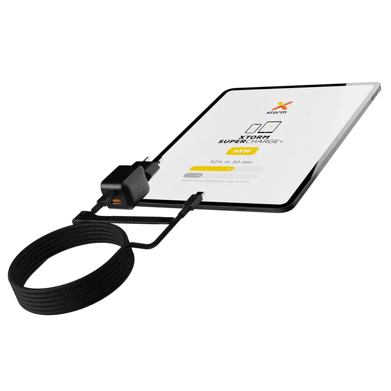 Xtorm 45W GaN3 NextGen Home Charger USB-C/A GRS Black - 9510373