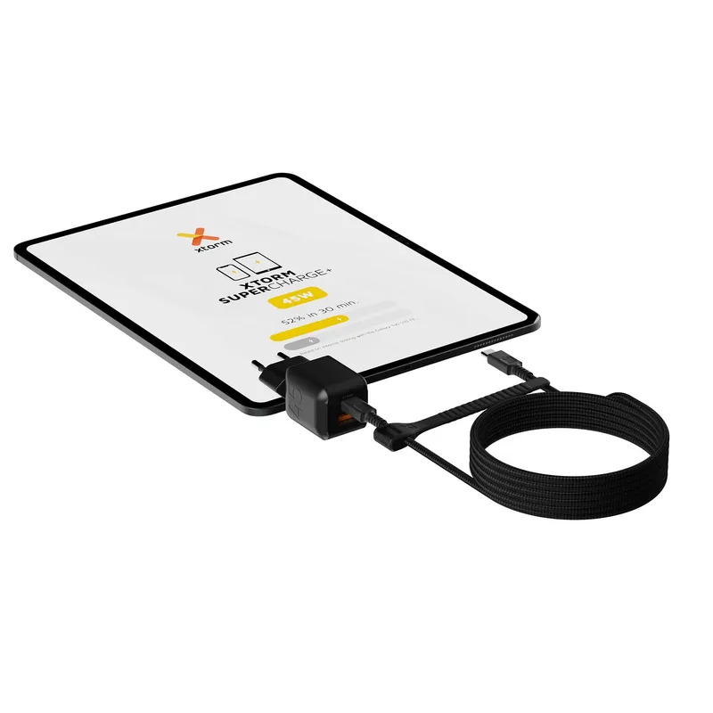 Xtorm 45W GaN3 NextGen Home Charger USB-C/A GRS Black - 9510373