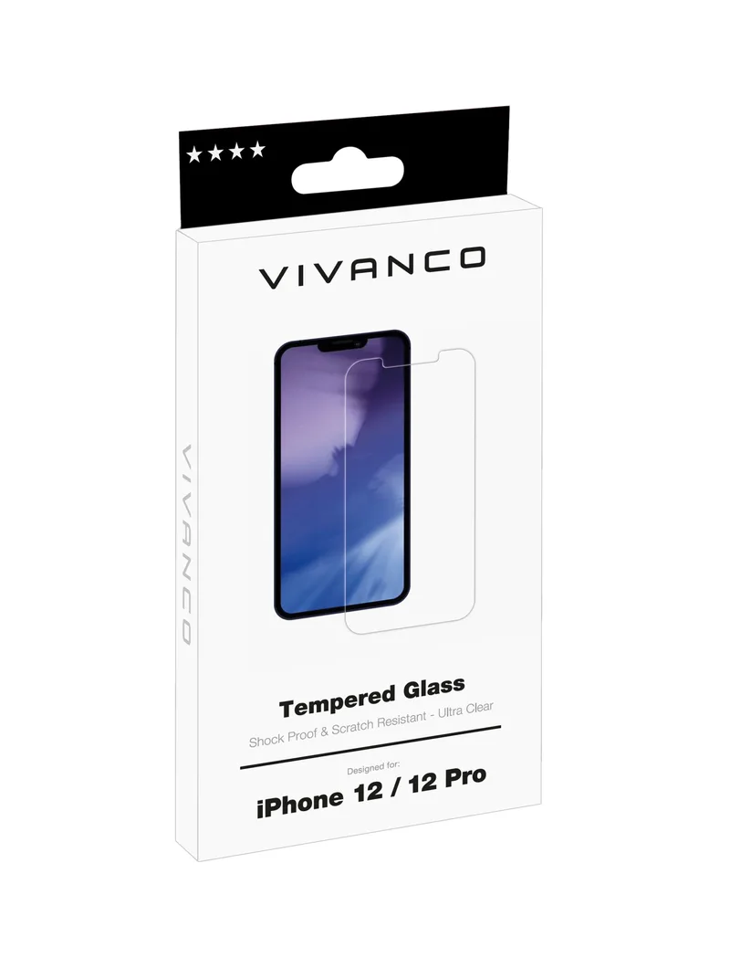 Vivanco Tempered Protect. Glass 9H iPhone 12 / 12 Pro - 2862136