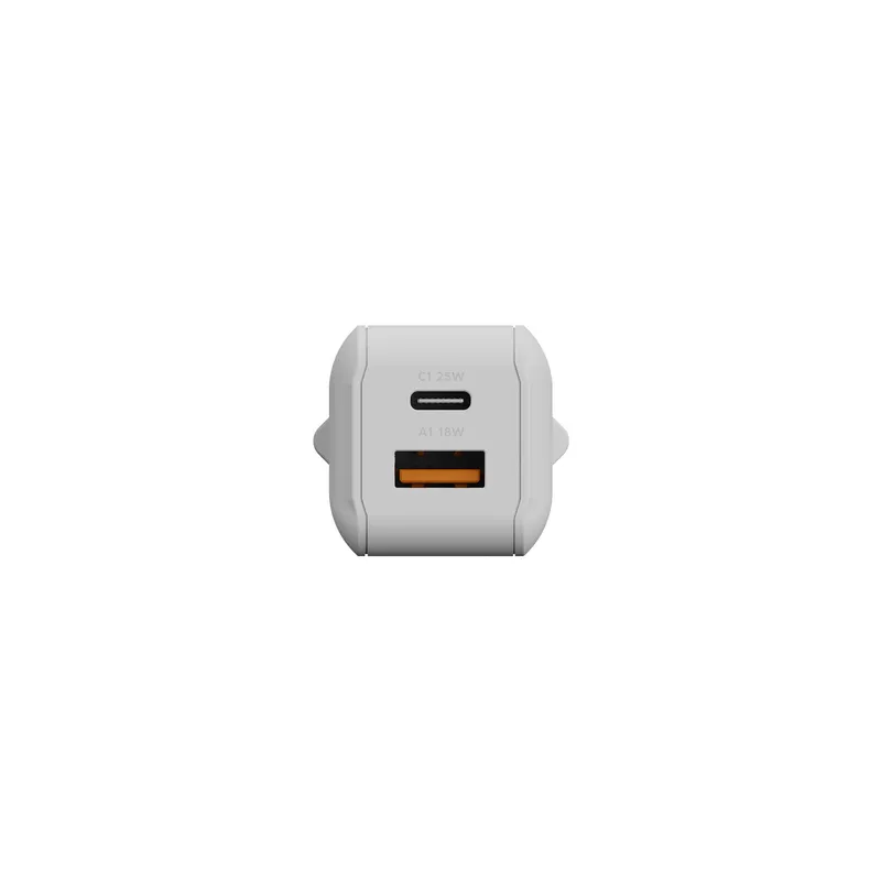 Xtorm 25W GaN3 NextGen Home Charger USB-C/A GRS White - 9510370
