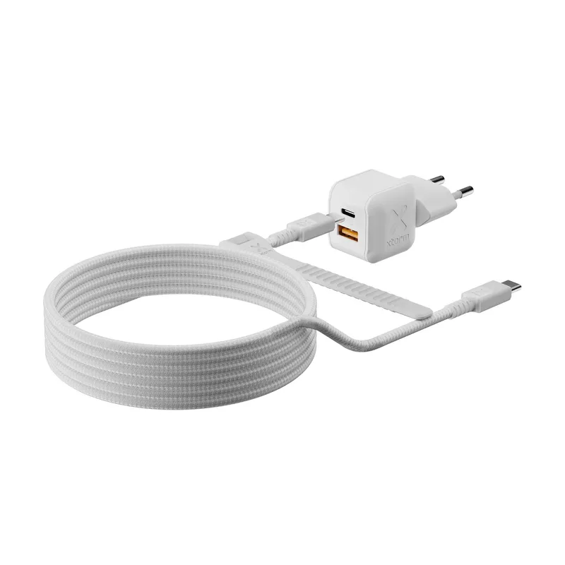Xtorm 25W GaN3 NextGen Home Charger USB-C/A GRS White - 9510370
