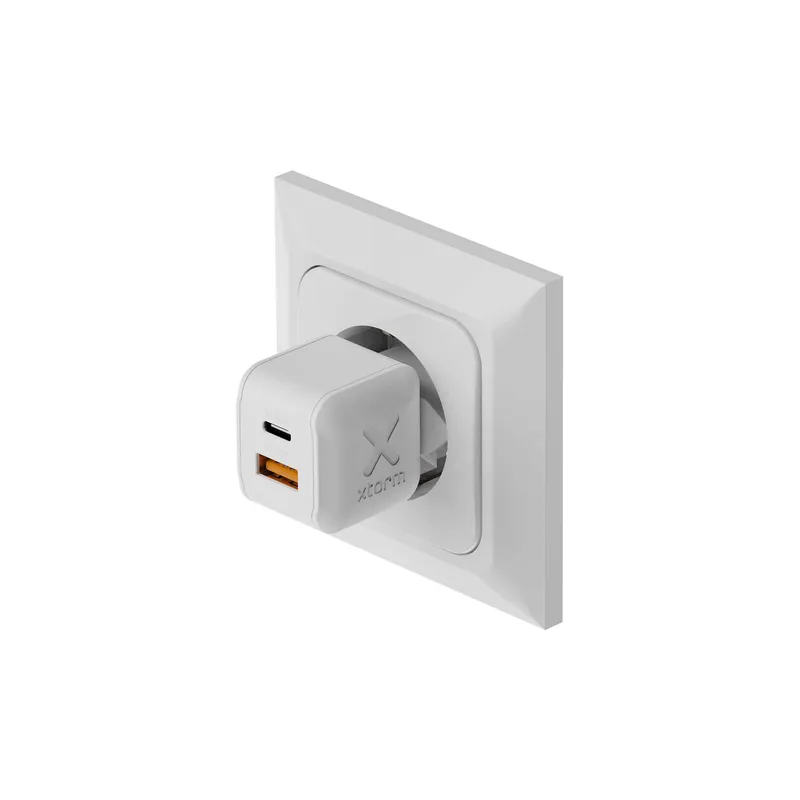 Xtorm 25W GaN3 NextGen Home Charger USB-C/A GRS White - 9510370