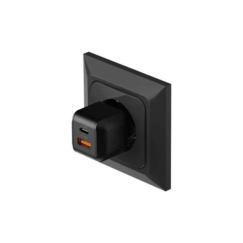 Xtorm 25W GaN3 NextGen Home Charger USB-C/A GRS Black - 9510371