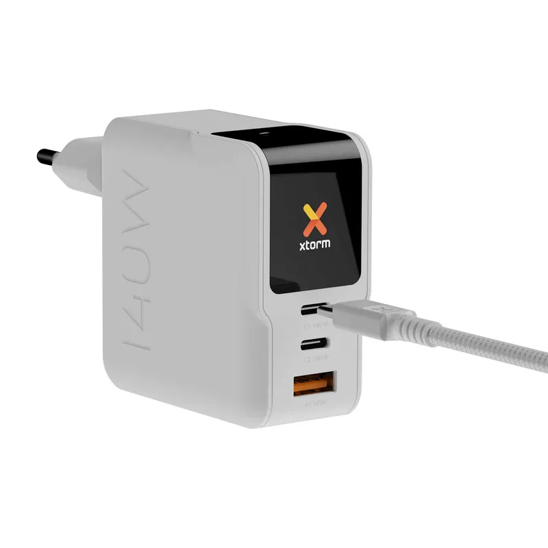 Xtorm 140W GaN3 NextGen Home Charger USB-C/C/A GRS White - 9510376