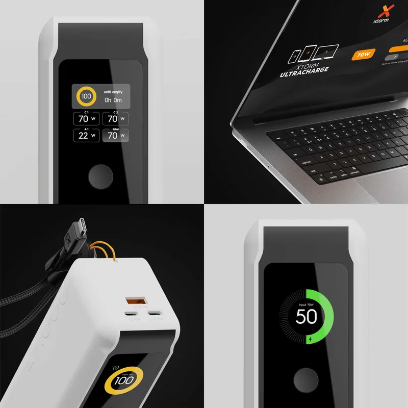 Xtorm GRS NextGen Power Bank 70W 27.000mAh USB-C/C/A White - 9510362