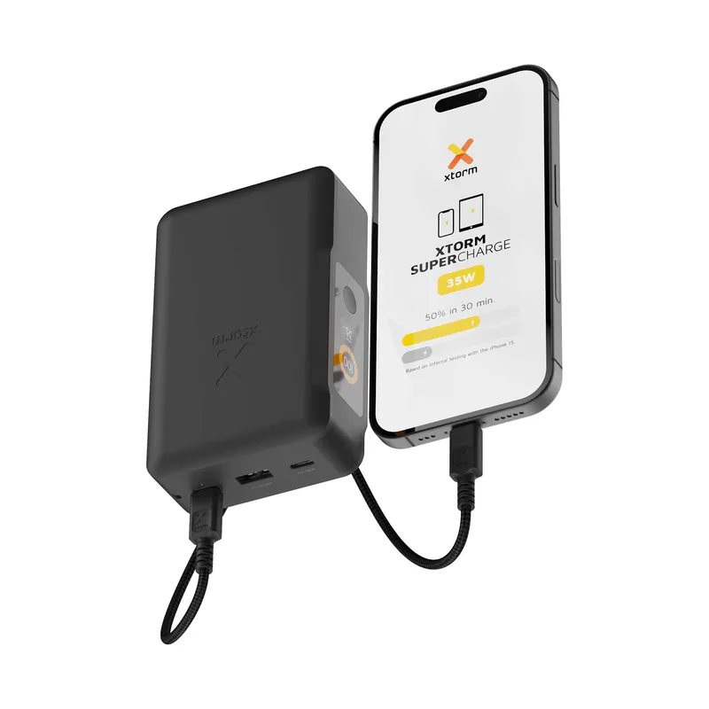 Xtorm GRS NextGen Power Bank 35W 20.000mAh USB-C/C/A Black - 9510360