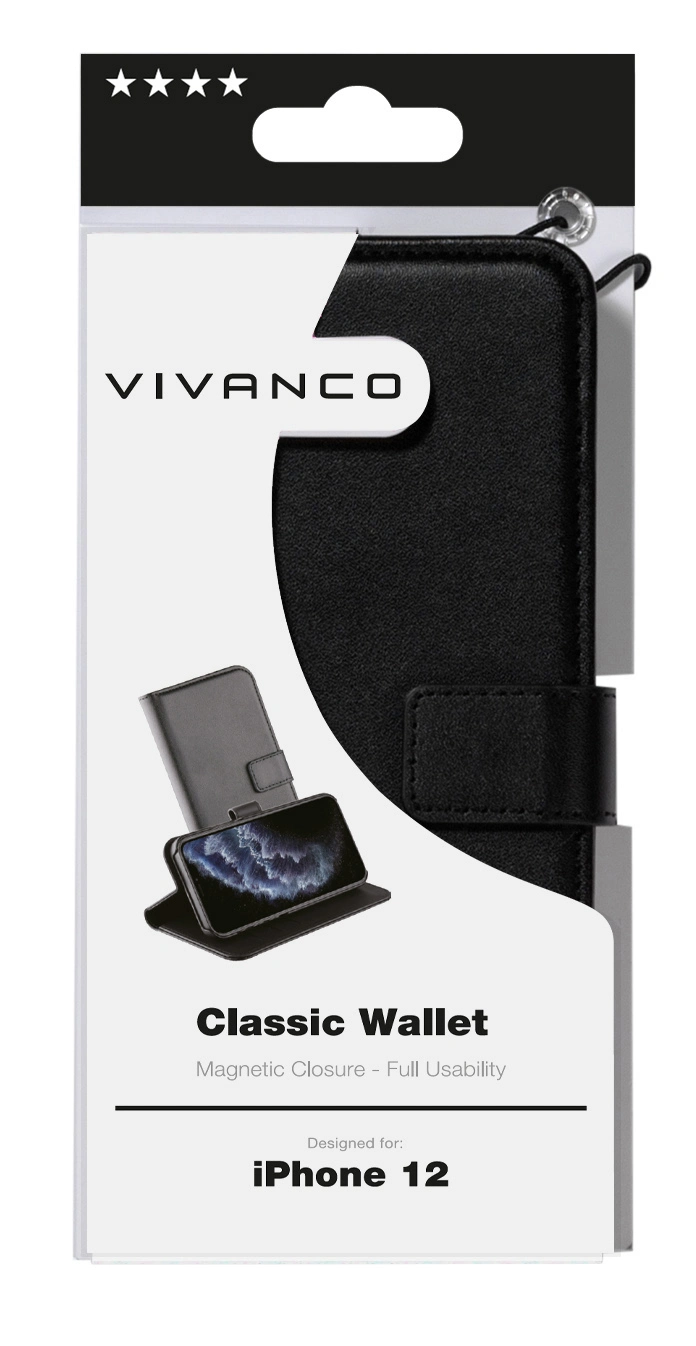 Vivanco Classic Wallet iPhone 12 mini Black - 2862157