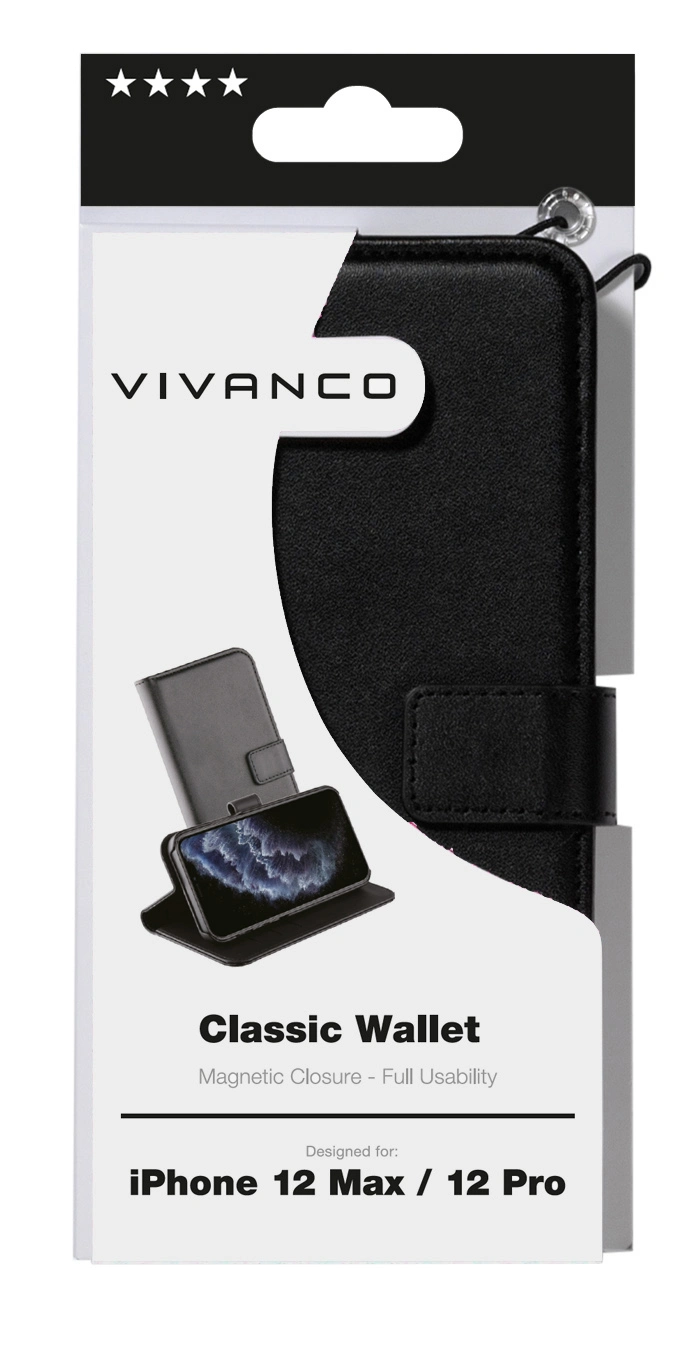 Vivanco Classic Wallet iPhone 12/12 Pro Black - 2862160