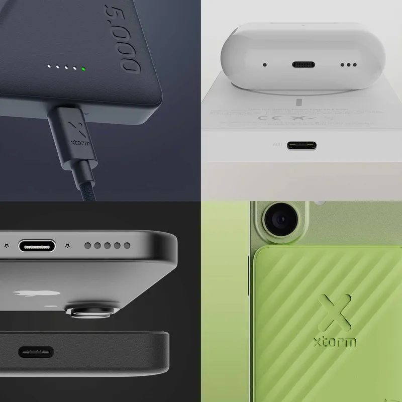 Xtorm Magnetic Wireless 15W Power Bank USB-C 5.000mAh Ice - 9510325
