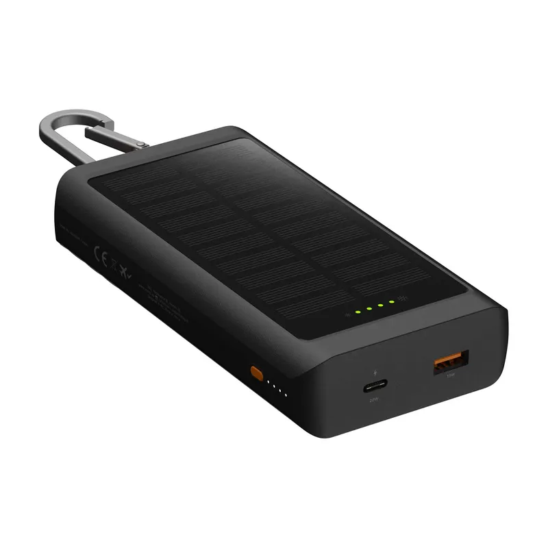 Xtorm Solar USB-A/C Power Bank 10.000mAh/20W with Flashlight Black - 9510355