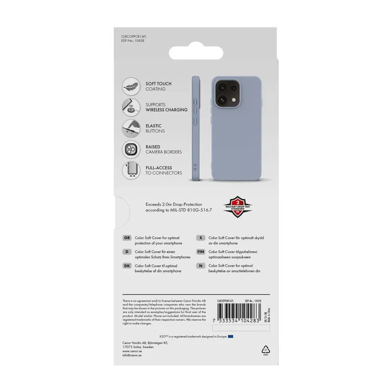 X2O Color Soft Cover Oppo Reno 16 F Lavender - 3410428